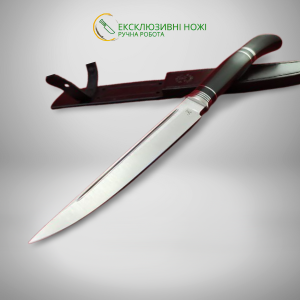 ЧОРНИЙ ЛЕБІДЬ ексклюзивний ніж ручної роботи майстра студії RUSLAN KNIVES, купити замовити в Україні (Сталь N690™ 60 HRC)